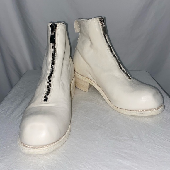 Guidi *NEW* PL1 White Soft Horse Full Grain Front Zip Ankle Boots - Picture 6 of 17